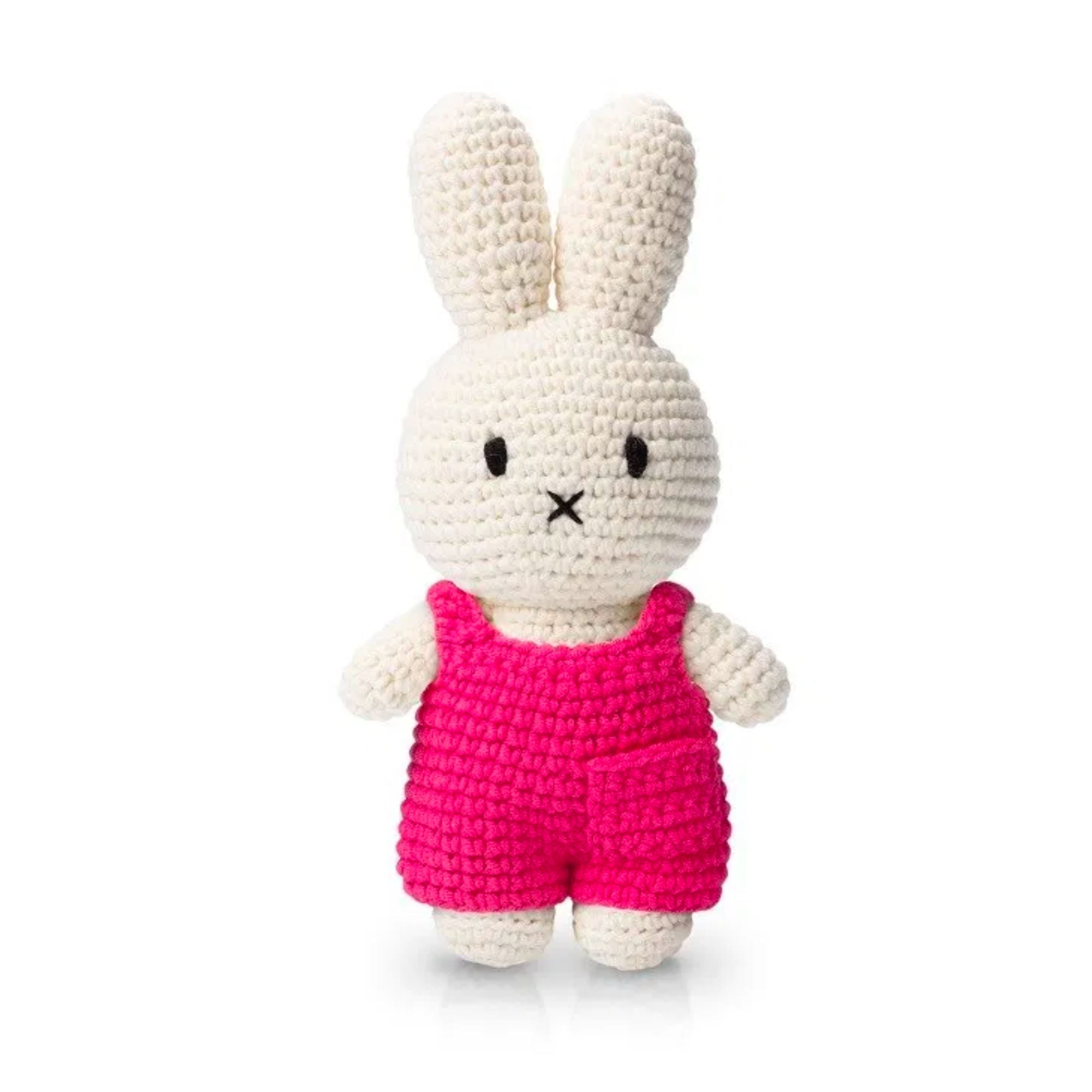 Just Dutch handmade doll, Miffy and her pink overall