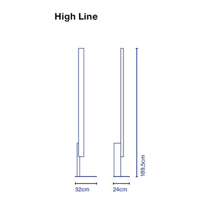 Marset High Line floor lamp, oak/white