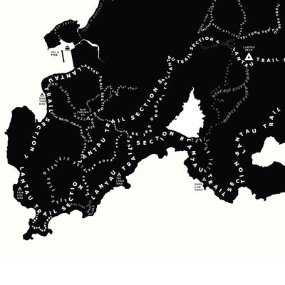 Tiny Island Lantau Silkscreen Poster , Off White