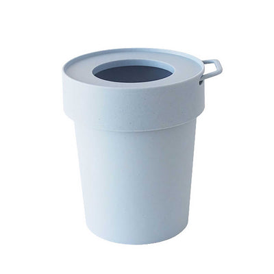 Hachiman Tap trash bin with lid small, smokey blue (5 L)