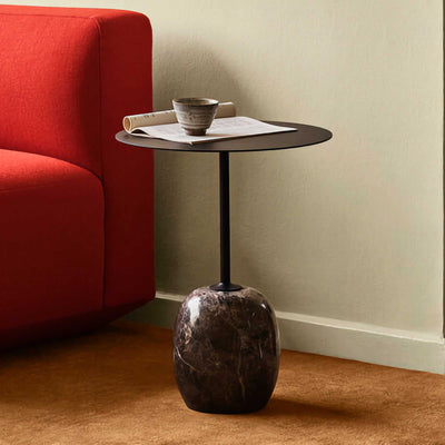 &Tradition Lato LN8 side table, black/emparador marble