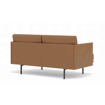 Muuto Outline Studio Sofa, RefineLeatherCognac/Black w140xd76xh71cm