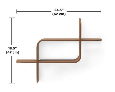 Umbra Montage wall shelf, light walnut