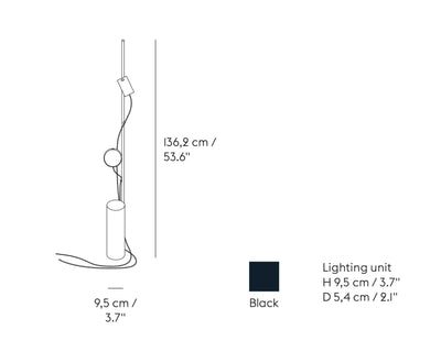 Muuto Post floor lamp, black