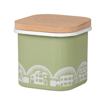 Wild and Wolf Enamel Lichen Green Storage Pot 700ml