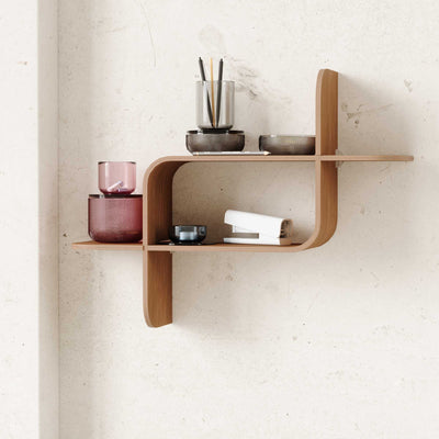 Umbra Montage wall shelf, light walnut