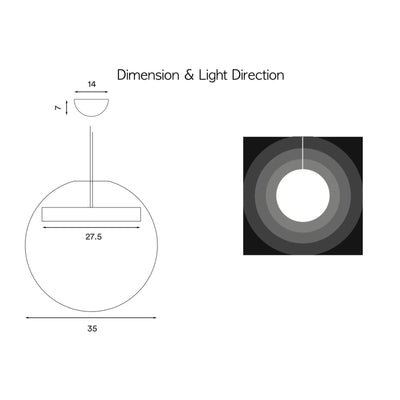 Northern Reveal LED Pendant Luminaire , Grey