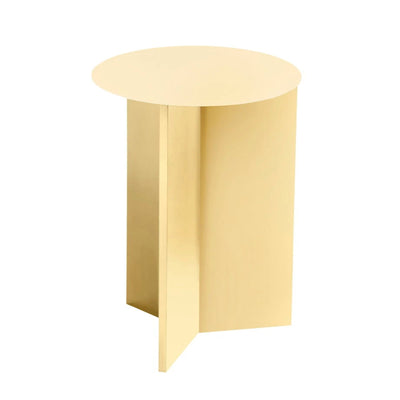 HAY Slit Side Table Round High Φ35 , Light Yellow