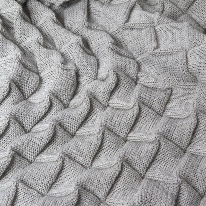 Design House Stockholm Curly Scarf , White Grey