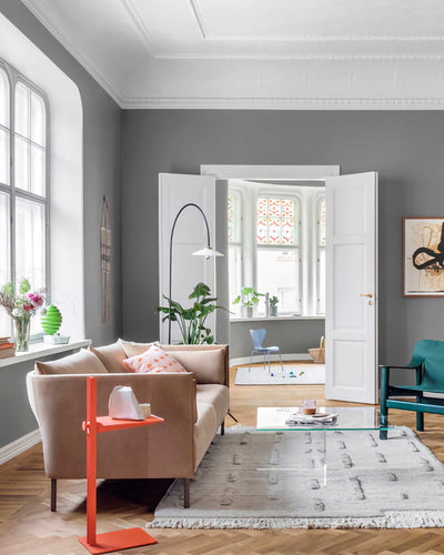 HAY Silhouette sofa 3-seater, linara 142/silk cognac/oiled oak