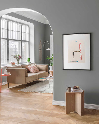 HAY Silhouette sofa 3-seater, linara 142/silk cognac/oiled oak