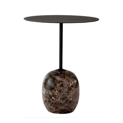 &Tradition Lato LN8 side table, black/emparador marble