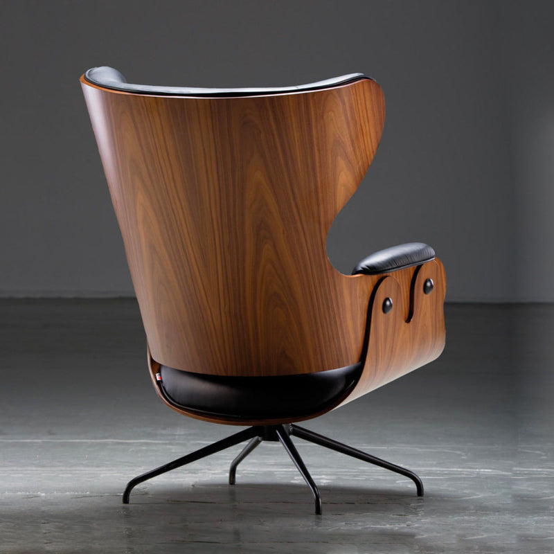 BD Barcelona Design Lounger , Walnut-Black Leather