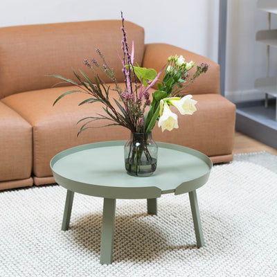Muuto Around Ø72 coffee table, dusty green