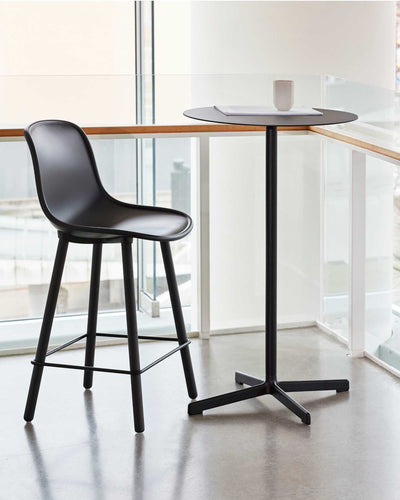 HAY Neu Table High Round, anthracite (Ø60xh105cm) (outdoor)