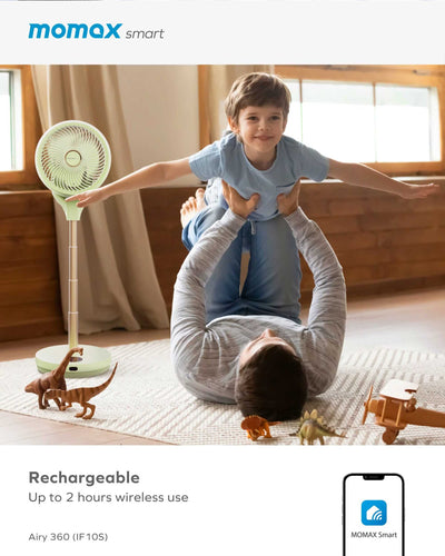 Momax AIRY 360 IoT 2-way Anion Air Circulation Fan, green