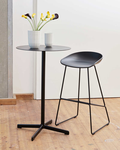 HAY Neu Table High Round, anthracite (Ø60xh105cm) (outdoor)