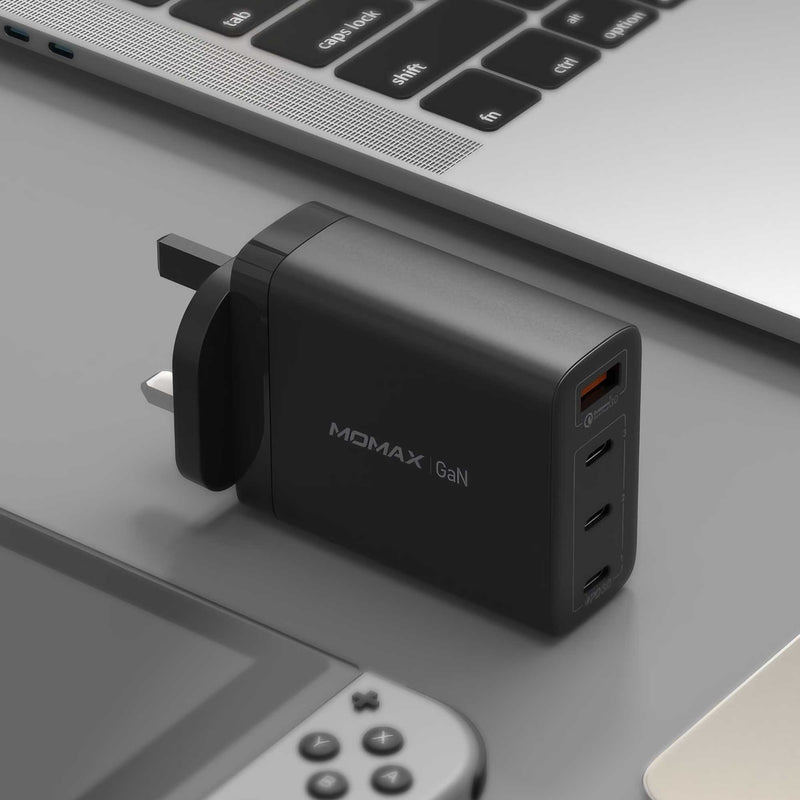 OnePlug 100W 4-Port GaN Charger, black