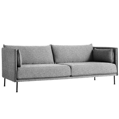 HAY Silhouette sofa 3-seater, olavi 03/silk black/black steel