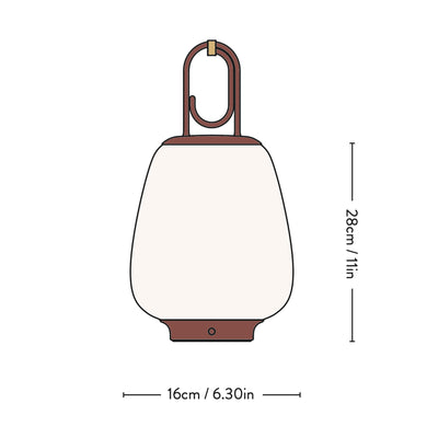 &Tradition SC51 Lucca rechargeable lamp, Maroon