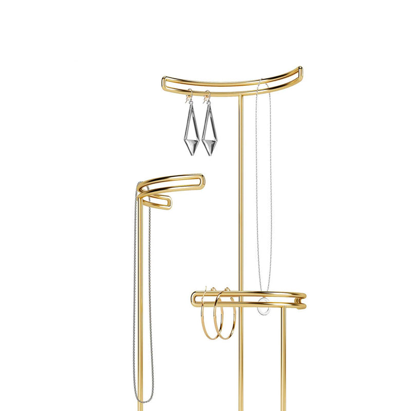 Umbra Tesora jewelry stand, brass
