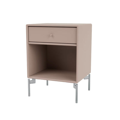 Montana Dream Nightstand/Bedside Table , Mushroom-Chrome