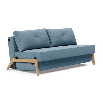 Innovation Living Cubed 160 Wood sofa bed, 525 mixed dance light blue