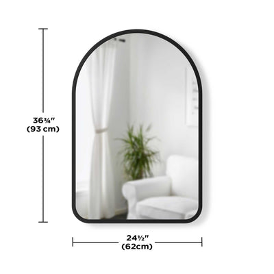 Umbra Hub arched wall mirror, black