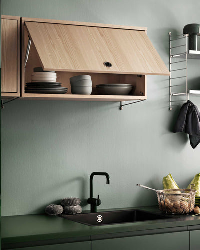 String Shelving Kitchen Bundle N, oak/white