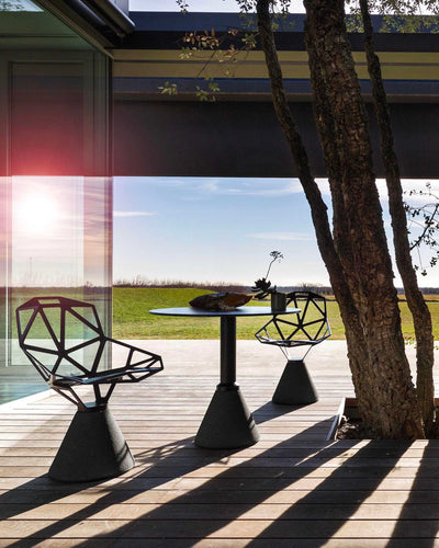 Magis Chair One Concrete, black/black (swivel base with self-returning mechanism)