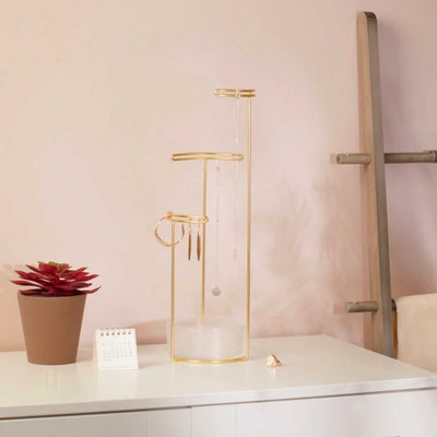 Umbra Tesora jewelry stand, brass