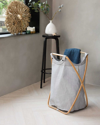 Gudee Butterfly II laundry basket, infinity blue/natural