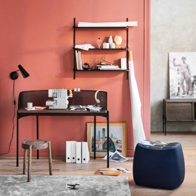 Northern Shelter work desk, black/smoked oak top