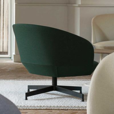 Muuto Oslo Lounge Chair Swivel Base, twill weave 990/black