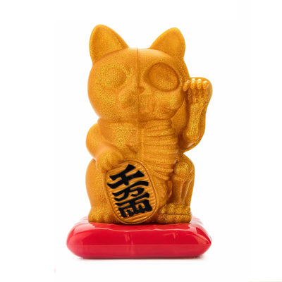 4D Master Fortune Cat touch lamp(25cm), gold glitter