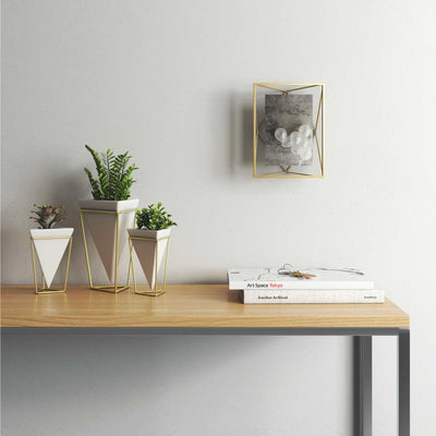 Umbra Prisma Picture Frame, mat brass (4x6")