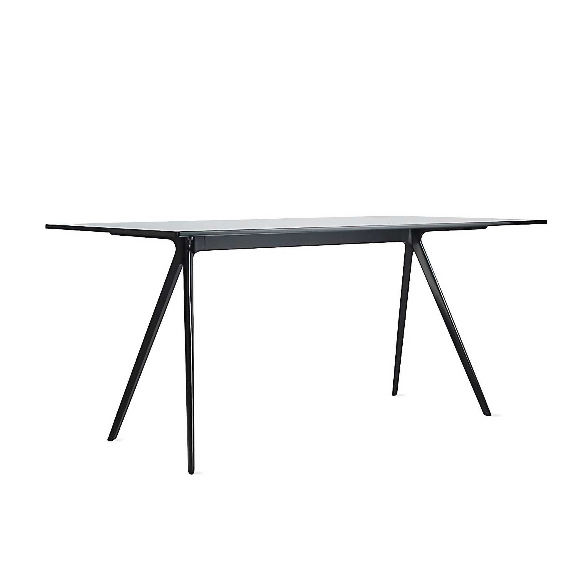 Magis Baguette Table, tempered smoked glass/black (160x85cm)