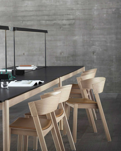 Muuto Cover side chair, cognac leather/oak