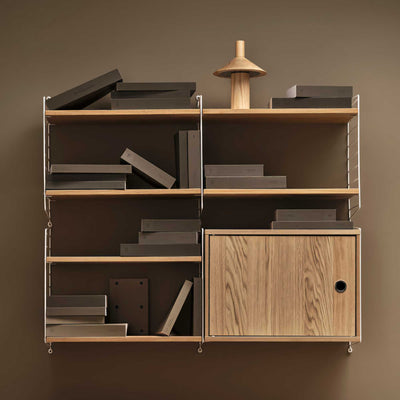 String Shelving Bedroom R, oak/white