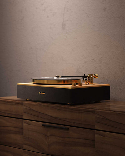 CoolGeek Bluetooth Vinyl Record Speaker, Walnut