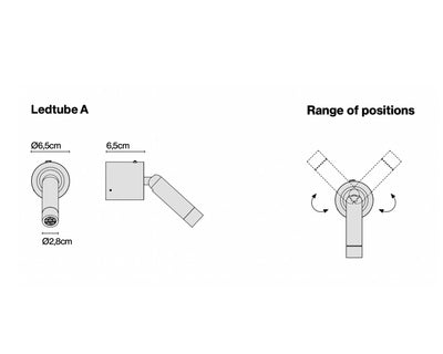 Marset Ledtube A, black