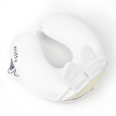 HAPI+TAS© Miffy travel pillow, white