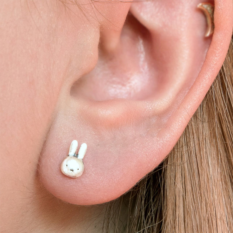 Miffy Sterling Silver Studs , Mini Head