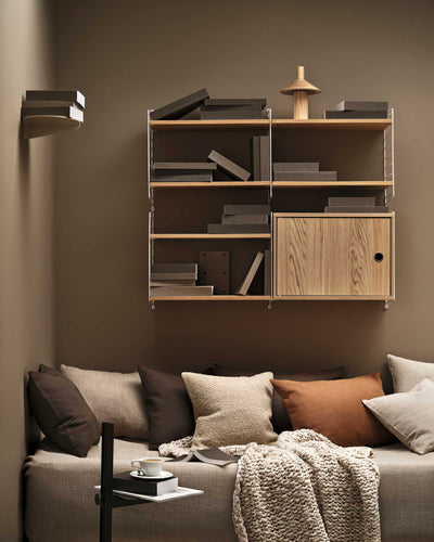 String Shelving Bedroom R, oak/white