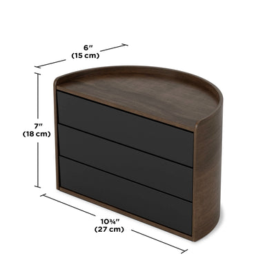 Umbra Moona Storage Box , Black/Walnut