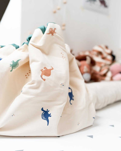 Play&Go PRINTED playmat and bag, dino (ø140cm)