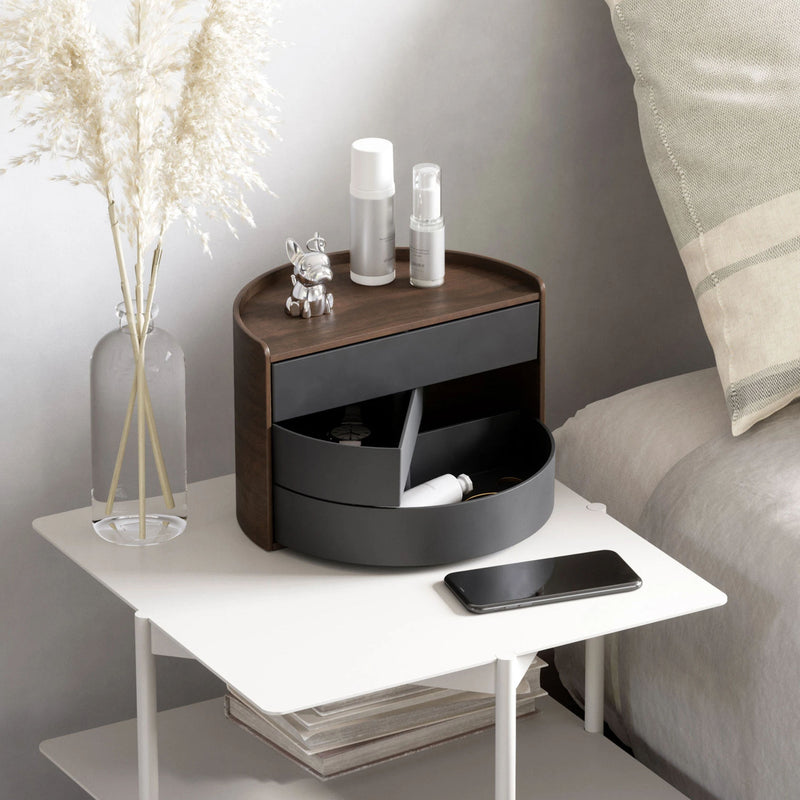 Umbra Moona Storage Box , Black/Walnut