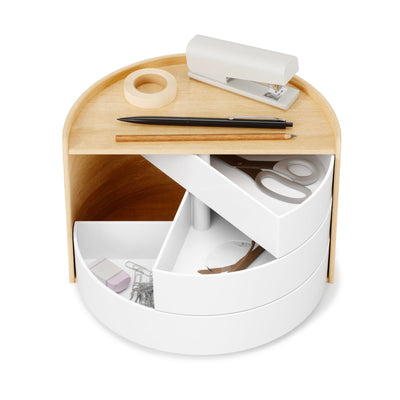 Umbra Moona Storage Box , White/Natural