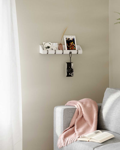 Umbra Cubby entryway organizer, white/nickel