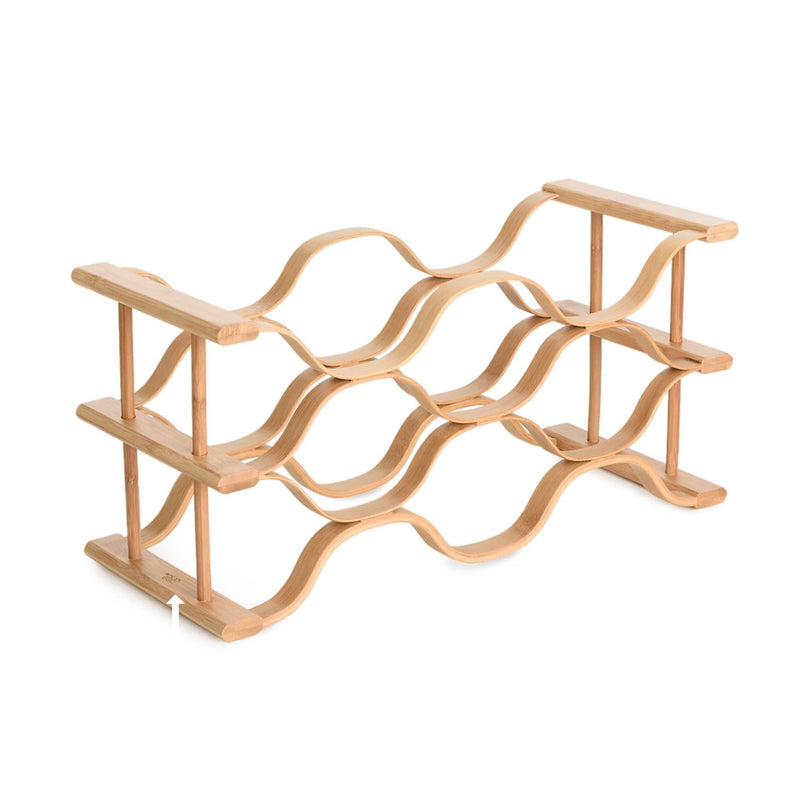 Gudee Wavi Wine Rack, Natural (6 Bottles)
